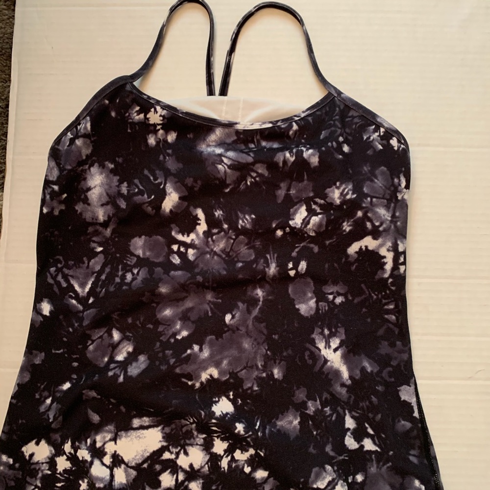 Lululemon Power y tank top black white gray 12